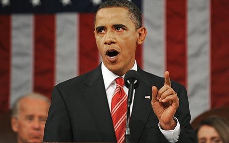 President Obama gives his first State of the Union Address. Image from http://www.telegraph.co.uk/