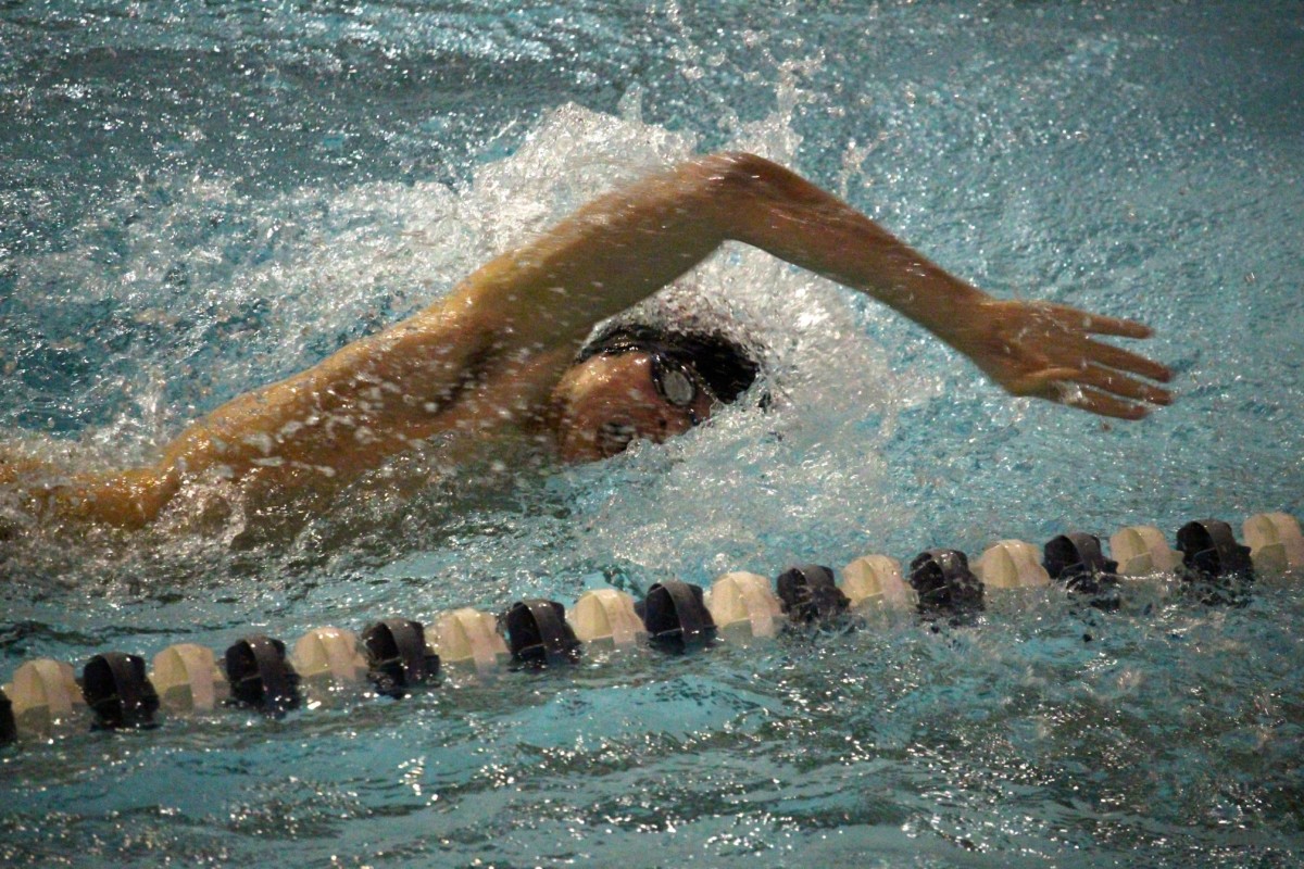 Edward Rudman makes a splash on the NCHS Swim Team