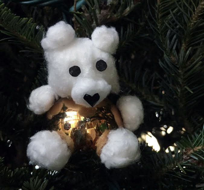 An uncrafty girl’s attempt at a “DIY” Christmas bear ornament