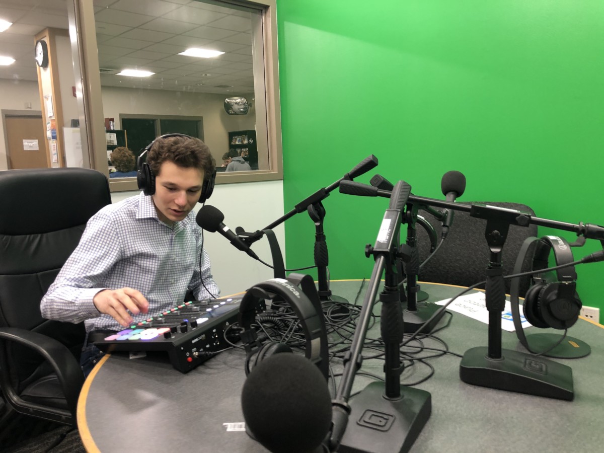 NCHS students and staff create new podcasting rooms