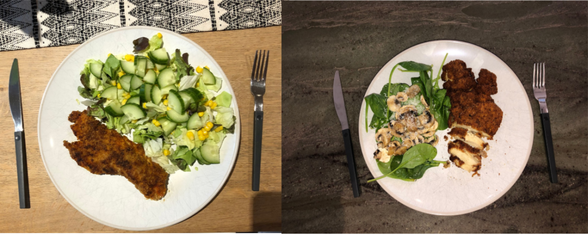 Healthy Living; Breaded Chicken with a Side Salad (2 ways)