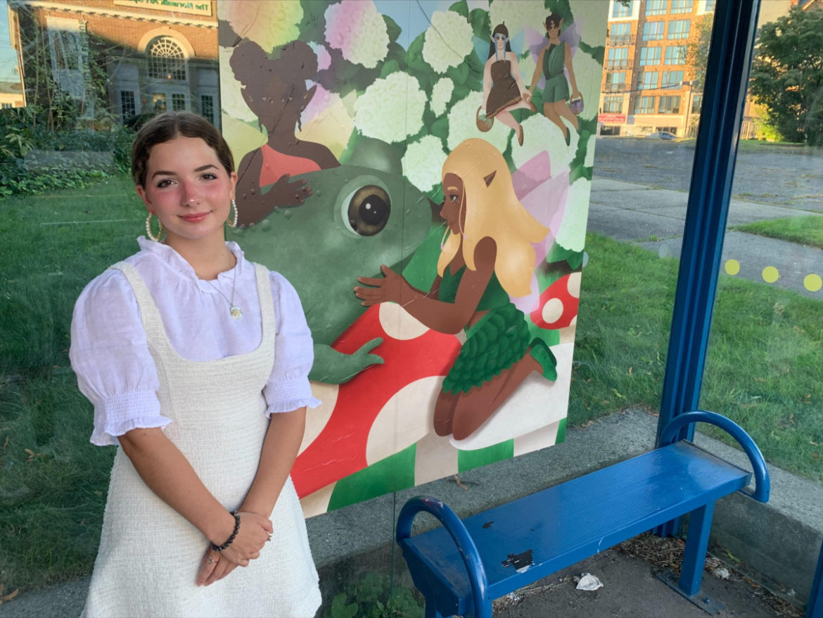 Senior artist Estella Trygg wins local Bus Shelter Art Competition