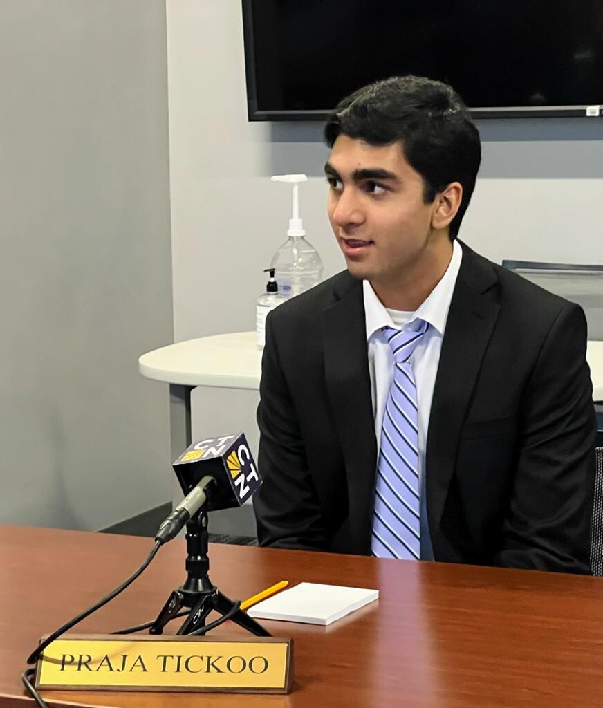 Senior Praja Tickoo begins year-long term on Connecticut State Board of Education